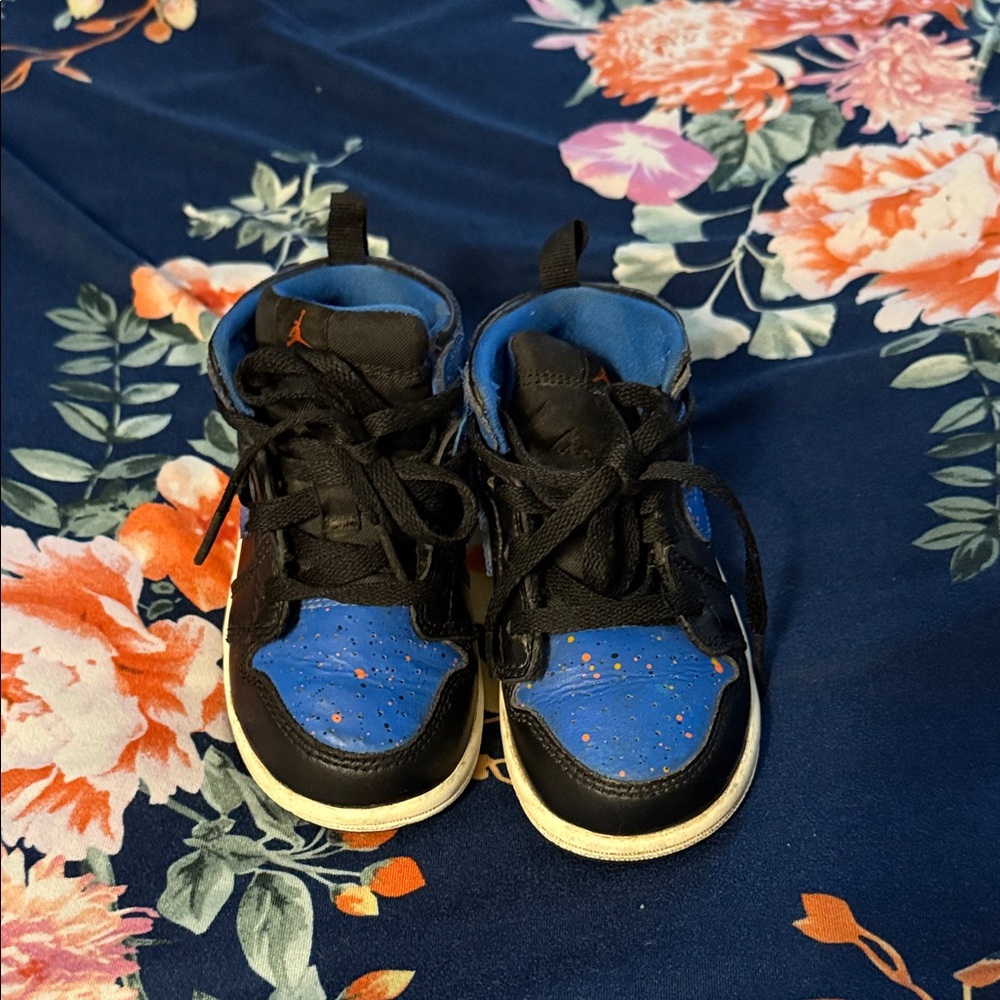 Kids Blue and Black Jordan's